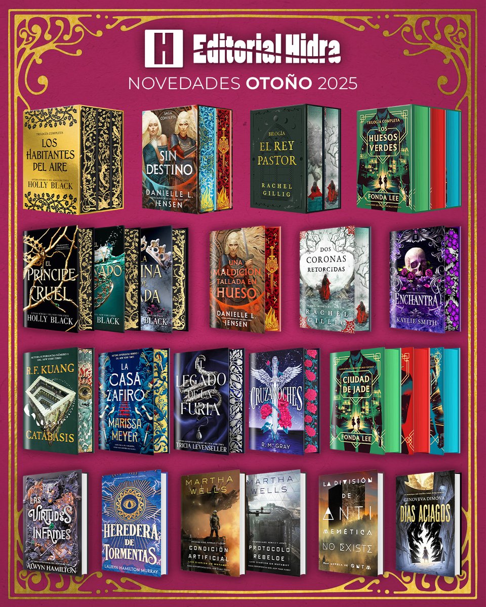 EdHidra's tweet image. Hace un mes anunciamos los lanzamientos del segundo semestre en las #NovedadesHidra 📚🥰
Multitud de sagas nuevas, continuaciones muy esperadas, ediciones especiales... ¡un auténtico tsunami de novedades! 🌊🏄♀️
¿Cuál es la novedad que esperáis con más ganas?
