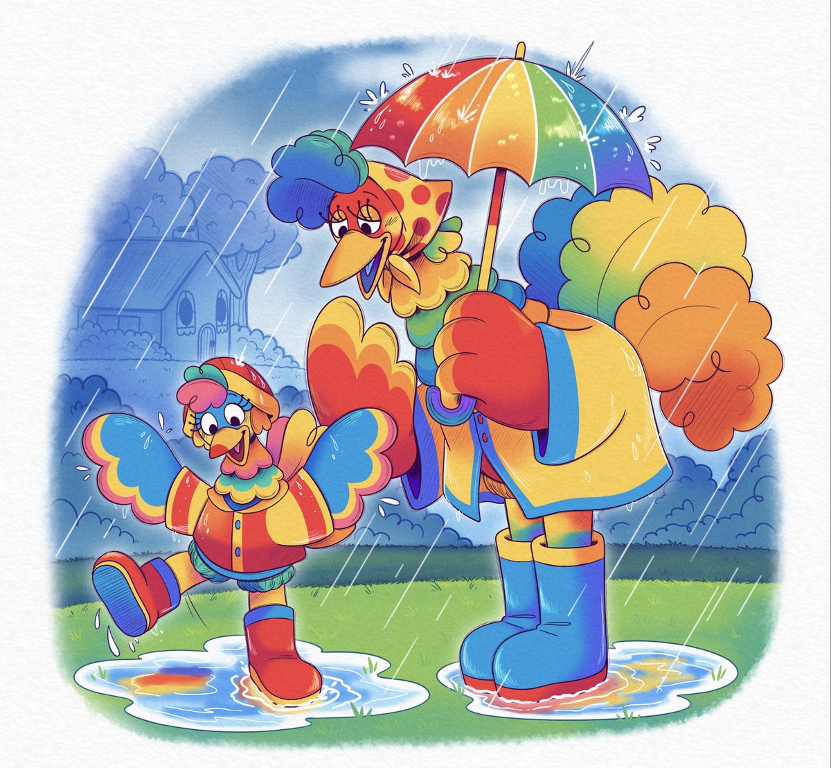 A rainy day in the Neighbourhood, perfect weather for jumping in puddles! 🌧️☔️

#WelcomeHome