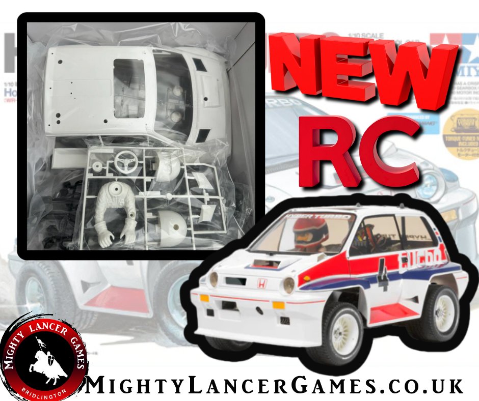 MightyLGames's tweet image. Tamiya Honda City Turbo (WR-02C) Radio Control Model Kit available at Mighty Lancer Games. 
With 4-Wheel Double Wishbone Suspension, Torque-Tuned Motor &amp;amp; 2-Piece Steering Tie Rod mightylancergames.co.uk/products/tamiy…

#RCKit #rccars #ModelKit #RadioControl