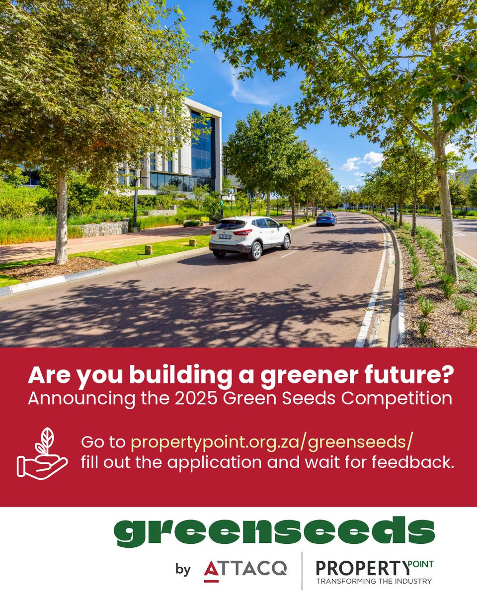 Attacq Limited (@attacqlimited) on Twitter photo 🌿Applications open for Greenseeds!
Attacq + <a href="/PropPoint/">PropertyPoint</a> are seeking green-minded changemakers to drive real-world impact. Apply by midnight, 22 July. Fund your environmental project with mentorship, networking + spotlight opportunities: propertypoint.org.za/greenseeds/
#AttacqCares 🌿Applications open for Greenseeds!
Attacq + <a href="/PropPoint/">PropertyPoint</a> are seeking green-minded changemakers to drive real-world impact. Apply by midnight, 22 July. Fund your environmental project with mentorship, networking + spotlight opportunities: propertypoint.org.za/greenseeds/
#AttacqCares