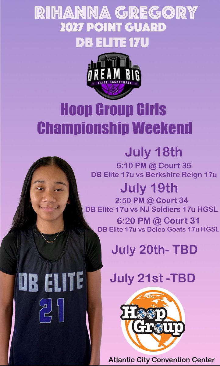 Looking forward to playing in Atlantic City, NJ for the last tournament of this season! <a href="/CoachJLee21/">Jason Lee</a> <a href="/DBEliteWomens/">DBEliteWomens</a>