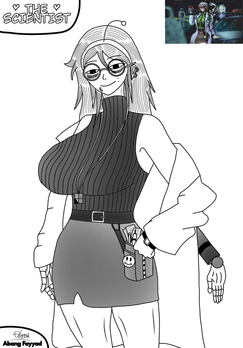 This is my first "The Scientist" Fanart from How to Date an Entity. :)

I really love her too beside Mrs. 🥰🫰🫶

(Also, I tried my new drawing style named Manga Style &amp; it's really fun to draw this style)

#howtodateanentity #fanart

<a href="/SFour_S4/">SFour</a>
