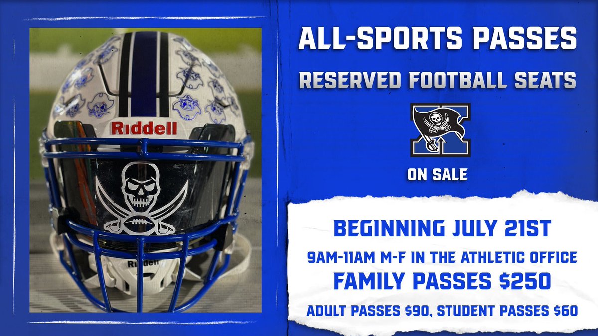 XeniaAthletics's tweet image. ***On Sale***

All-Sports Passes
Reserved Football Seats

Starting 9am July 21st in the Athletic Office!  

Passes will be sold M-F 9am-11am in the athletic office and Thursday July 24th at the fall parent meeting from 5-7pm at XHS!

@xeniabucsfb