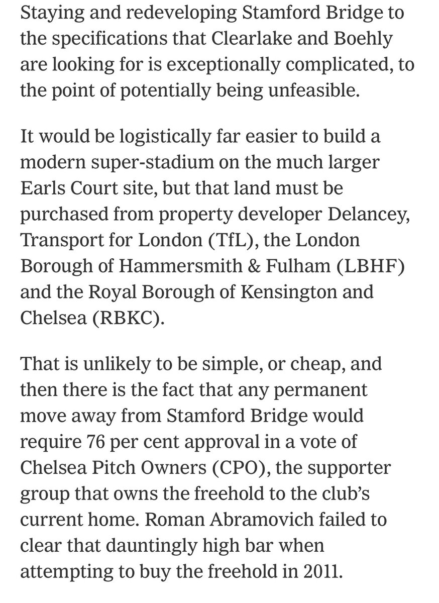 CFCAccountable's tweet image. From the new Athletic article on Chlesea’s stadium options. 🏟️
The writing is on the wall, just hope that when the time comes no one stands in the way of a brighter future for the club we love.