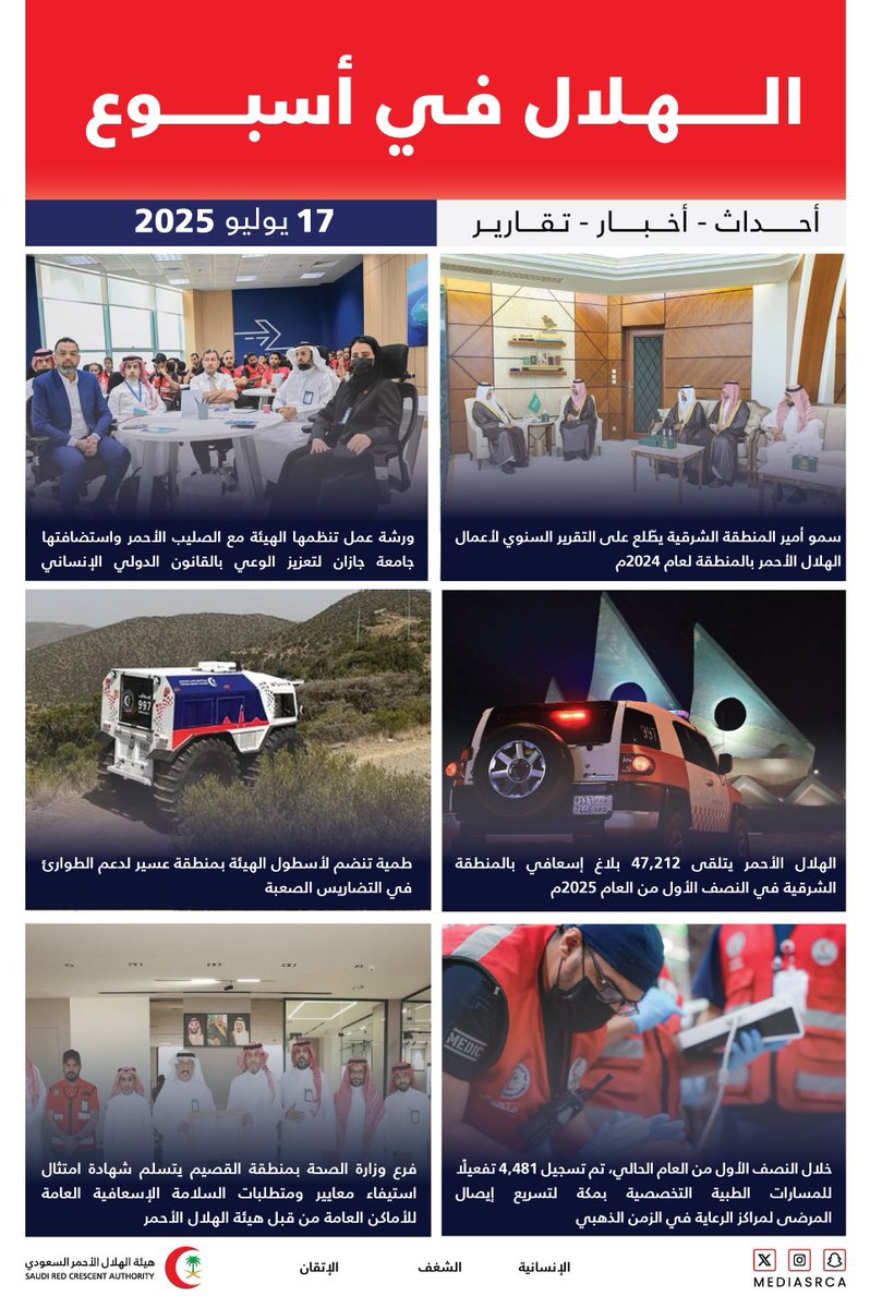 mediasrca's tweet image. من استقبال البلاغات إلى تمكين الرعاية الطبيّة
مسيرة لا تتوقف، عنوانها: خدمة الإنسان في كل مكان! 🚑🇸🇦
#الهلال_الأحمر_في_أسبوع