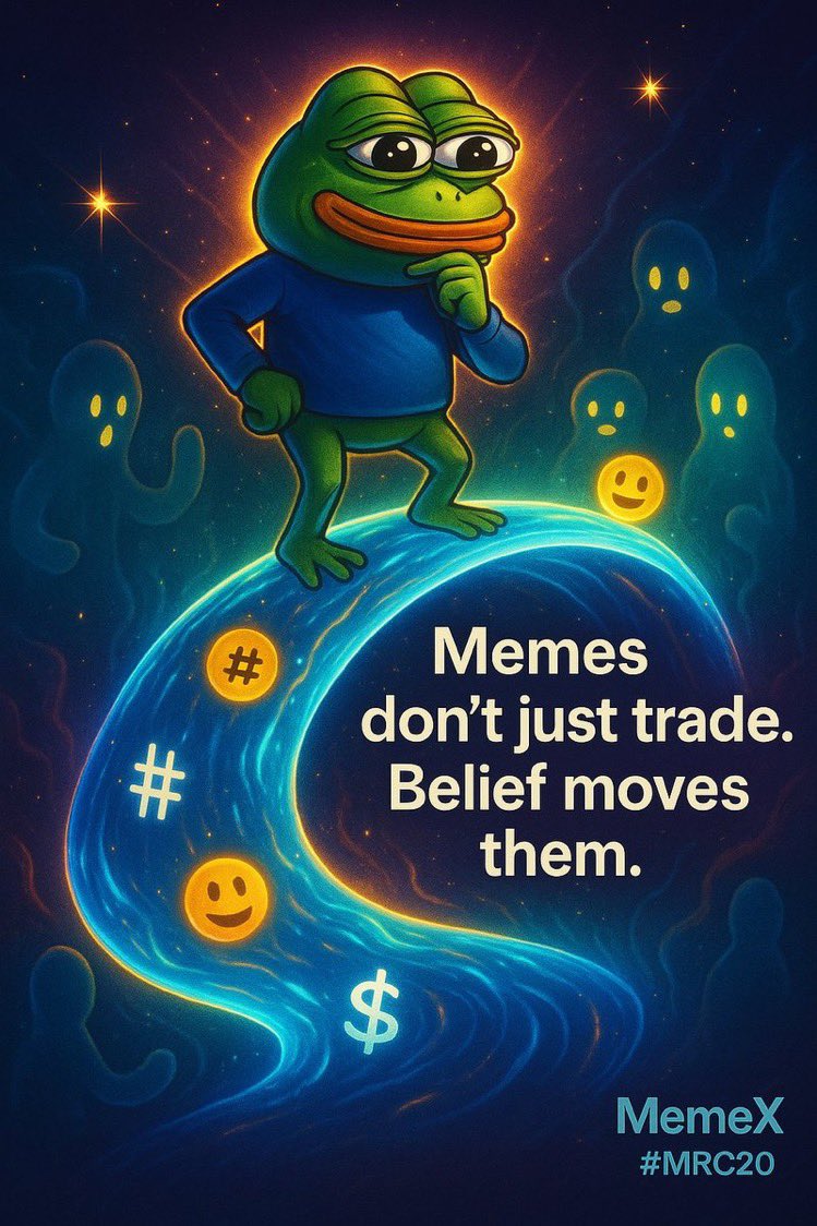 GmemeX believers. I’ve been spending time on <a href="/MemeX_MRC20/">MemeX</a> and something clicked.
It’s not just about memes. It’s way deeper than that.

This isn’t just about trading funny content. It’s about turning raw belief into live, visible liquidity.

Let me explain deeper🧵👇