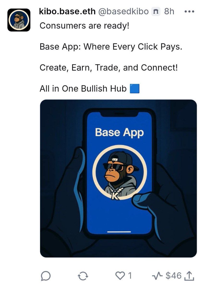 based_kibo's tweet image. Happy New Day One, @baseapp!
Kibo's first post in the app!
We are ready to onboard and educate!
wallet.coinbase.com/post/0xa4362b9โฆ