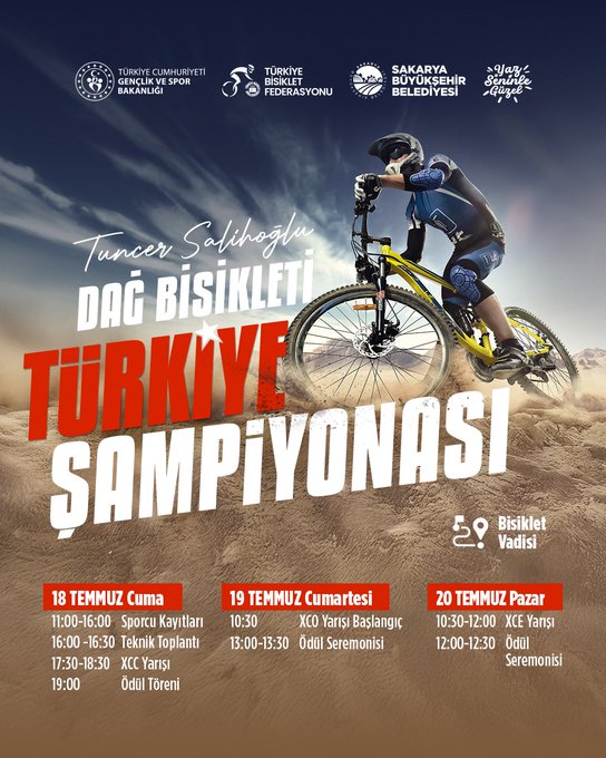 Sakarya’da Tuncer Salihoğlu Dağ Bisikleti Şampiyonası
