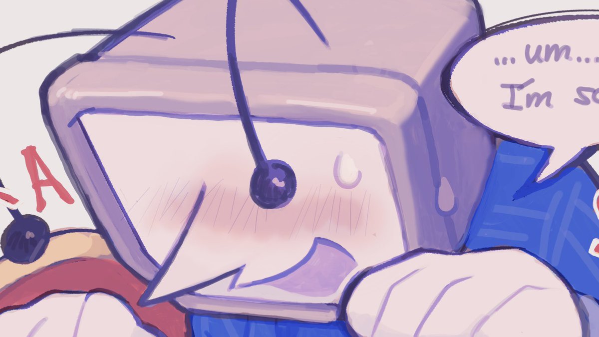 Can't believe i spent the whole month drawing nothing but blushing TVs😭 help