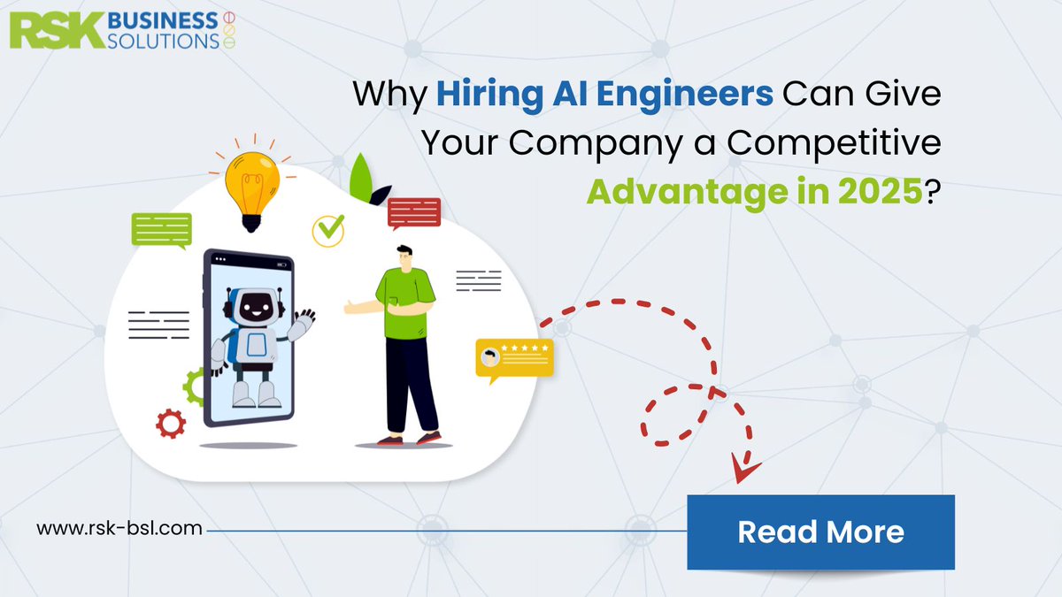 Want to stay ahead in 2025? 

Hiring AI engineers could be your smartest move. Gain speed, scale, and strategy with AI talent that drives real business impact.

rsk-bsl.com/blog/why-hirin…

#AIEngineers #TechTalent #Automation2025
