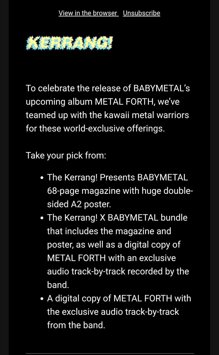 NEW KERRANG! BABYMETAL SPECIAL.
Looks fantastic.