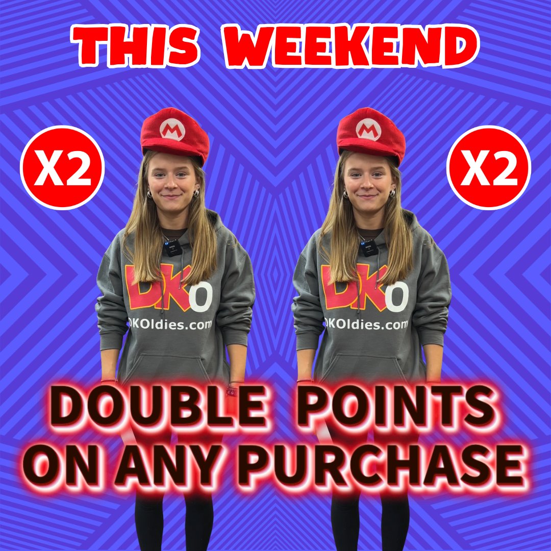DKOldies's tweet image. RIGHT NOW, you can earn DOUBLE the Rewards Points on every purchase‼️
.
Shop now: dkoldies.com
.
#DoublePoints #RetroGaming #RewardsPoints #DKOldies #WeekendVibes