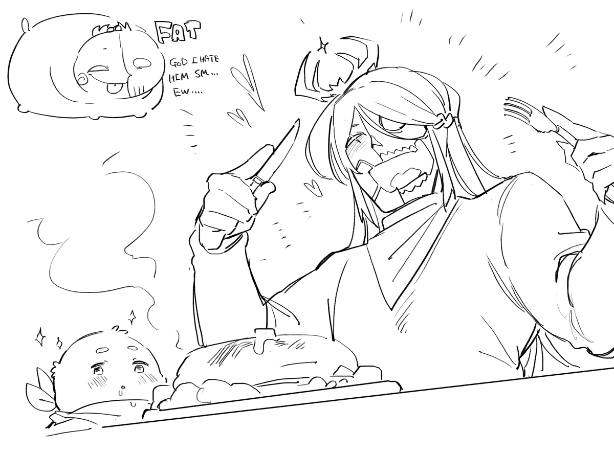 Because his stamina is constantly being drained by the Void star, he is always hungry and eats a lot.