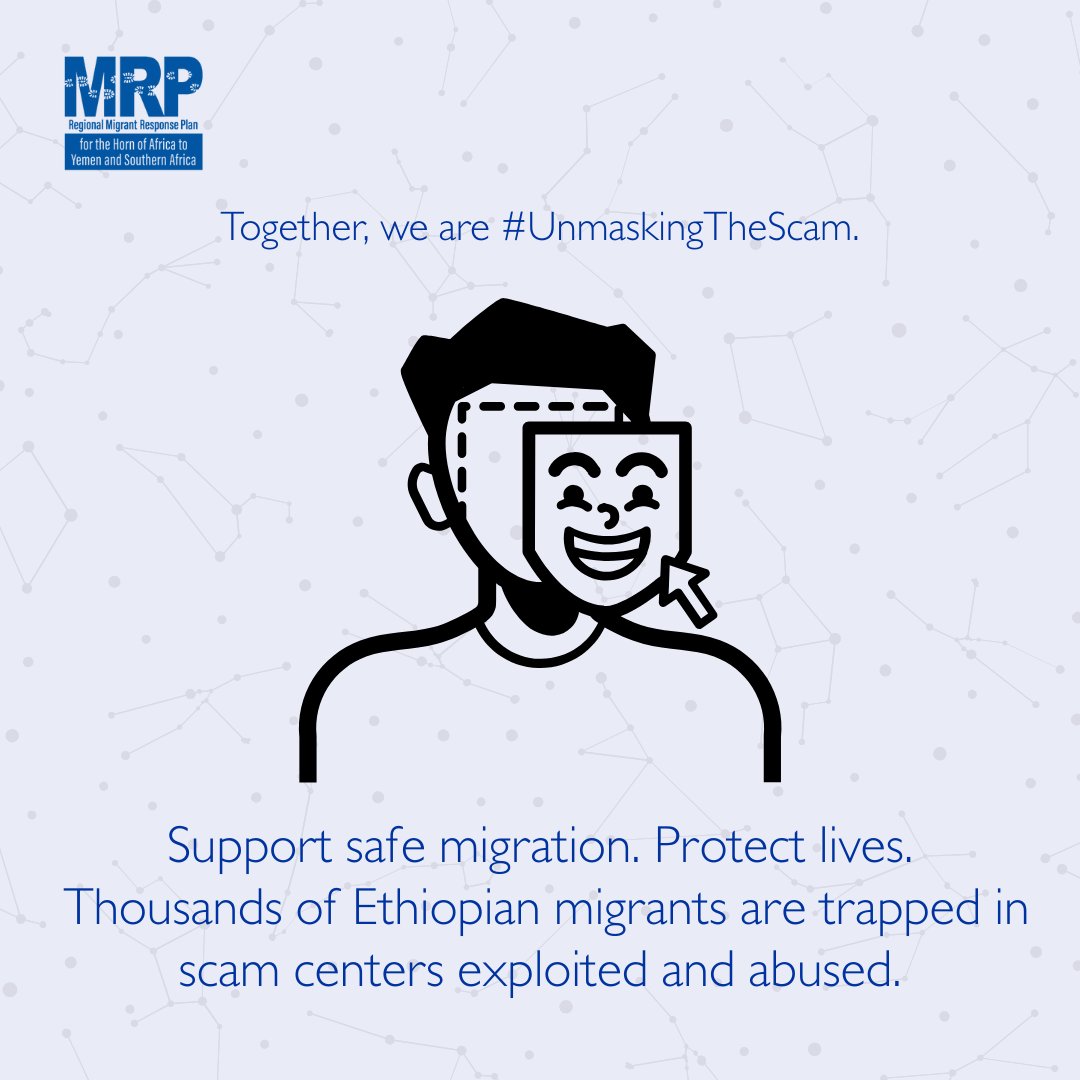 IOM_EHSA's tweet image. Thousands of Ethiopian migrants left everything behind in search of opportunity.
Instead, many are trapped in scam centers, exploited and forced into online fraud.
Join MRP partner @nigatglobal Initiative to #UnmaskingTheScam, protect lives, and support safe returns.