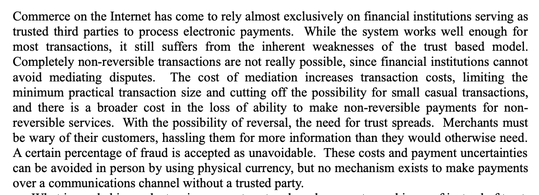 malekanoms's tweet image. The most important thing to remember about fiat going on chain (via stables or tokenized deposits) is that unless the solution changes the current architecture of payments, it doesn't achieve anything. It's a step backwards.
This is not some anti-bank ideology. It's a practical…