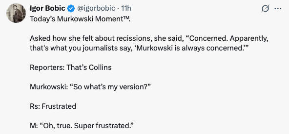HCAN's tweet image. While @SenatorCollins is concerned and @lisamurkowski is frustrated, they were unable to stop their caucus from taking away healthcare from millions of people to fund even more tax breaks for billionaires.