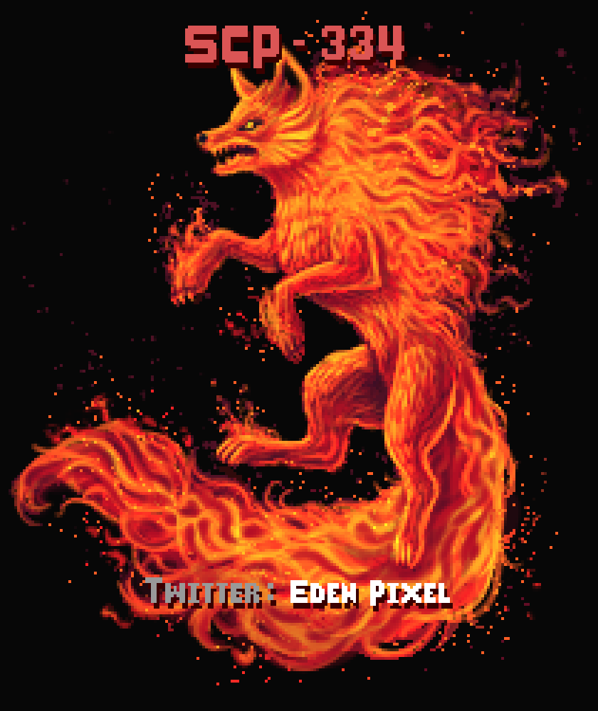 eden_pixel's tweet image. SCP-334🎨
This was the hardest SCP I've ever drawn😭
It's because I'm not good at drawing fire, and it was my first time drawing a fox.
Honestly, even after finishing the art, it looks more like a wolf than a fox...😂🦊🐺
#SCP #SCPFoundation #SCP334 #pixelart #pixel_art