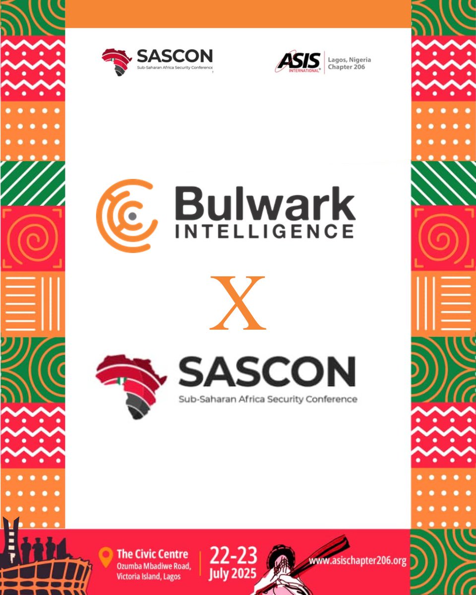 Bulwark_Intel's tweet image. Get ready for SASCON! Bulwark Intelligence is set to showcase our tailored security solutions for corporate challenges.

Join us to explore our expertise in risk management &amp;amp; threat intelligence. inquiries@bulwarkintelligence.com #SASCON #Security #BulwarkIntelligence
