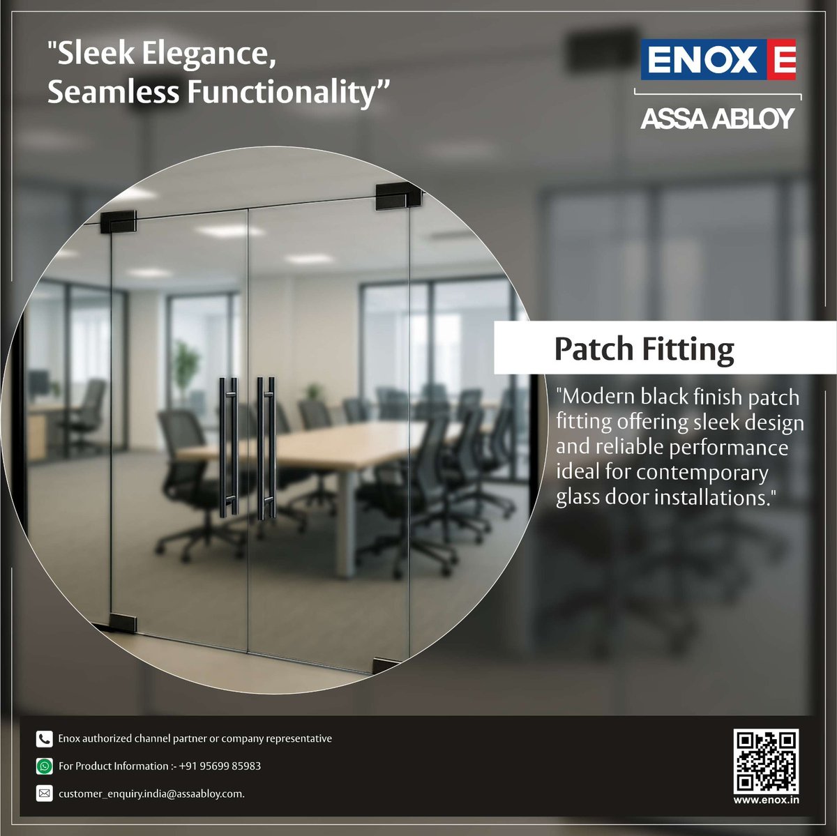 HardwareSamachr's tweet image. Experience minimal design and maximum impact with #ENOX black patch fittings for contemporary glass doors.
#EnoxHardware #PatchFitting #GlassDoorHardware #ArchitecturalHardware #GlassDoorFittings #InteriorDesign #DoorHardware #InteriorHardware #GlassFittings #HardwareSolutions