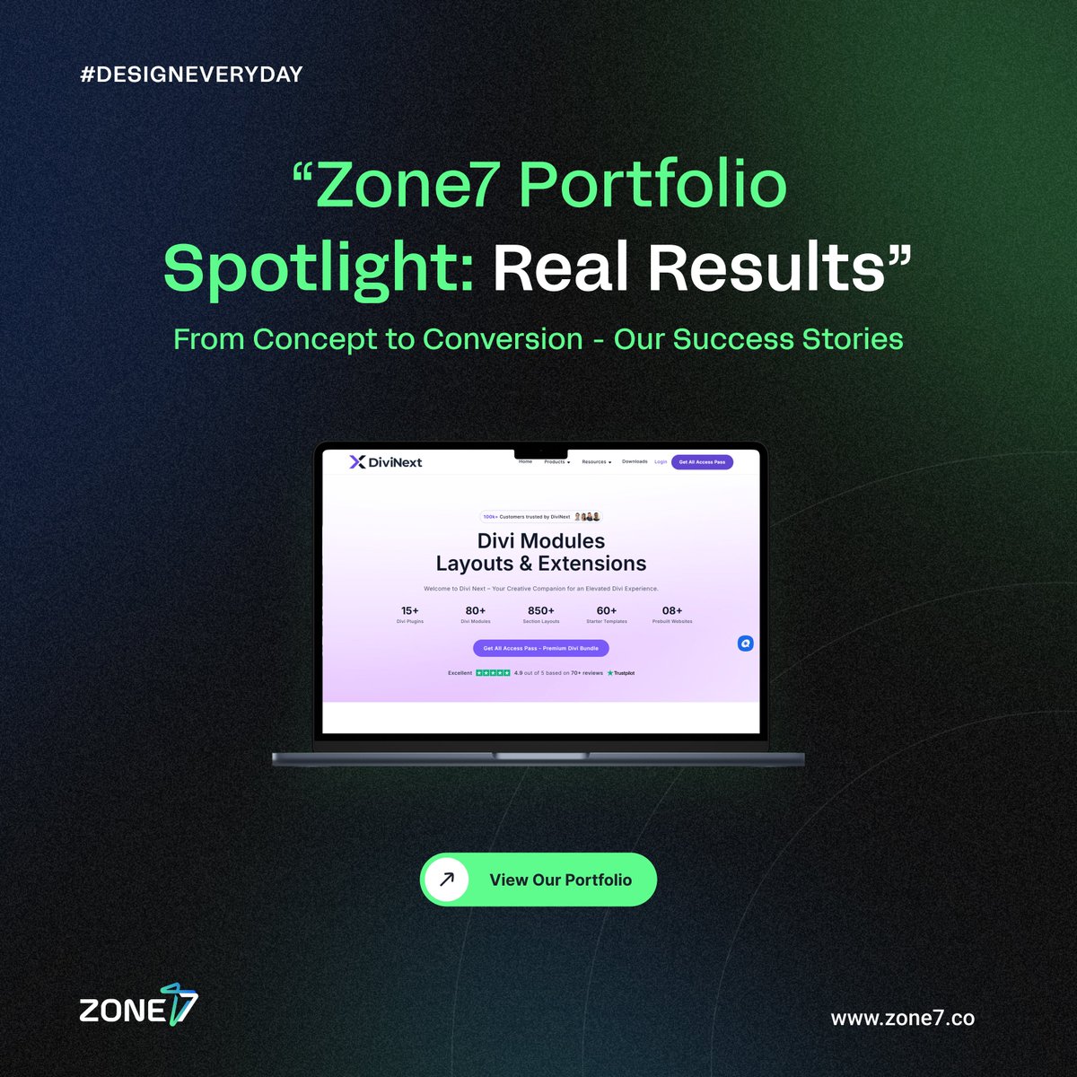 Zone7_web's tweet image. 💡From an idea to a thriving reality! We at Zone7 are thrilled to announce the successful launch and impressive scaling of DiviNext in the Divi Marketplace. 

Learn more about this journey: zone7.co/project/divi-n…

#Zone7Results #DiviNext #DigitalSuccess #WebAgency