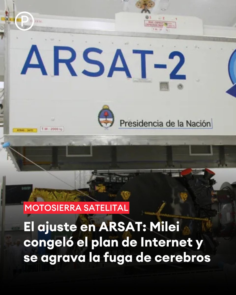LETRA P (@letra_p) on Twitter photo #Economía ⚠️ El ajuste en ARSAT: Milei renó la expansión de la red de fibra óptica y suspendió proyectos
➥ Por el estancamiento salarial, el 25% del personal calificado dejó la empresa estratégica
🔗 letrap.com.ar/c5417242
✍️ <a href="/bernacali/">Bernadette Califano 💚</a> #Economía ⚠️ El ajuste en ARSAT: Milei renó la expansión de la red de fibra óptica y suspendió proyectos
➥ Por el estancamiento salarial, el 25% del personal calificado dejó la empresa estratégica
🔗 letrap.com.ar/c5417242
✍️ <a href="/bernacali/">Bernadette Califano 💚</a>