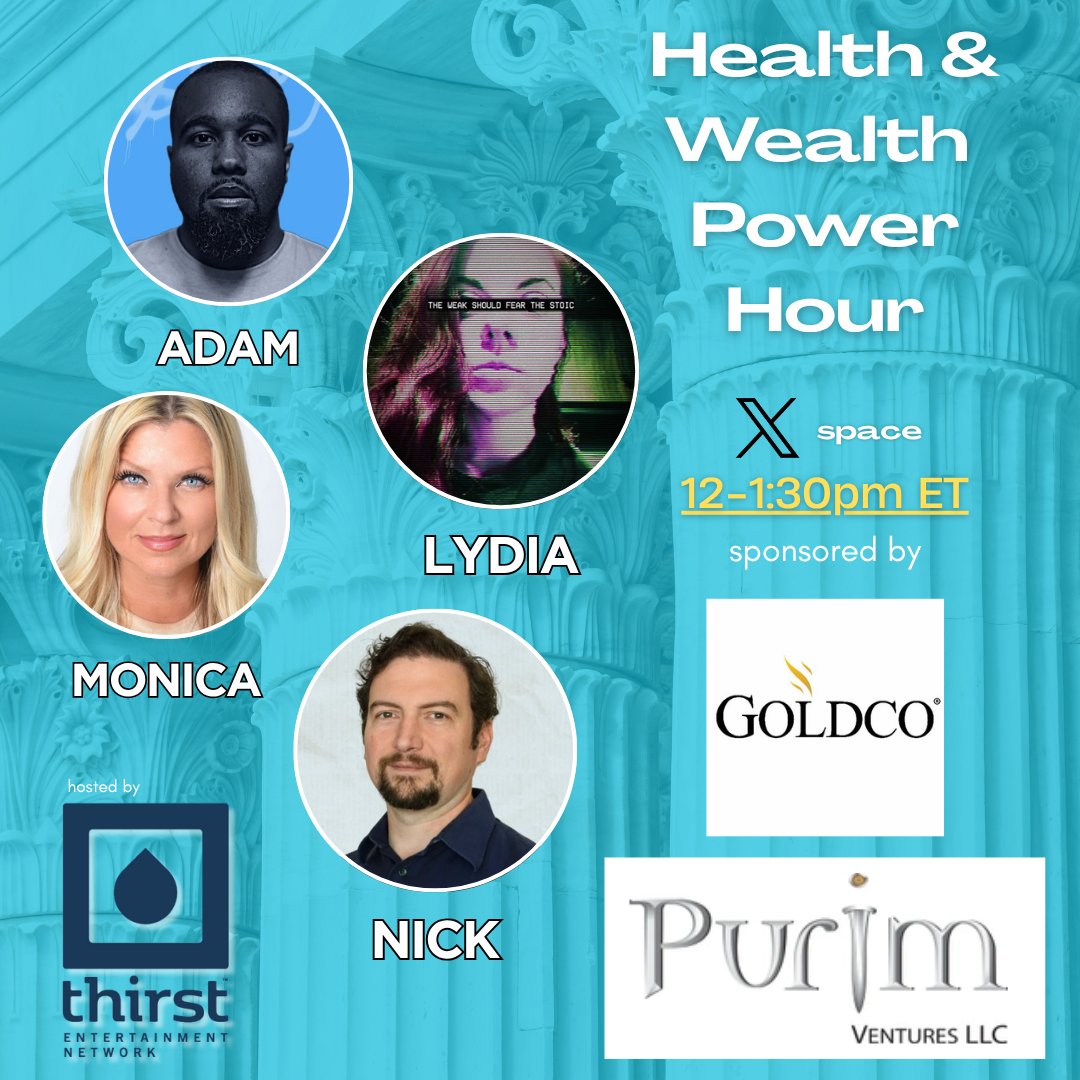 THIRST Entertainment Network (@thirstentertain) on Twitter photo Coke gets it's mojo back!
A new food dye enters the market
What is Okra water?
Join us today at 12pm ET for the Health & Wealth Power Hour
x.com/i/spaces/1kvJp…
feat. <a href="/monicaonairtalk/">Monica Matthews On Air</a> <a href="/wrong_speak/">Adam B. Coleman, Proud Father & Imperfect Man</a> <a href="/sourpatchlyds/">Sour Patch Lyds ن</a> <a href="/NickDimondi/">Nick Dimondi</a>
Thanks to our sponsors <a href="/GoldcoPM/">Goldco</a> and Purim Coke gets it's mojo back!
A new food dye enters the market
What is Okra water?
Join us today at 12pm ET for the Health & Wealth Power Hour
x.com/i/spaces/1kvJp…
feat. <a href="/monicaonairtalk/">Monica Matthews On Air</a> <a href="/wrong_speak/">Adam B. Coleman, Proud Father & Imperfect Man</a> <a href="/sourpatchlyds/">Sour Patch Lyds ن</a> <a href="/NickDimondi/">Nick Dimondi</a>
Thanks to our sponsors <a href="/GoldcoPM/">Goldco</a> and Purim