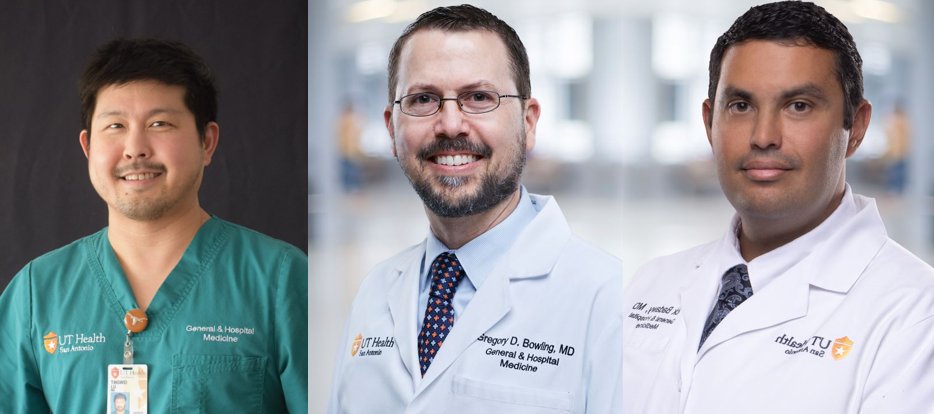 👏 Congratulations to Dr. Ting Lu, Dr. Greg Bowling, and Dr. Jack Badawy for being recognized by the IM Residency Program for their exceptional service and dedication to resident education! 🩺🌟 #HowWeHospitalist #UTHealthSA #InternalMedicine