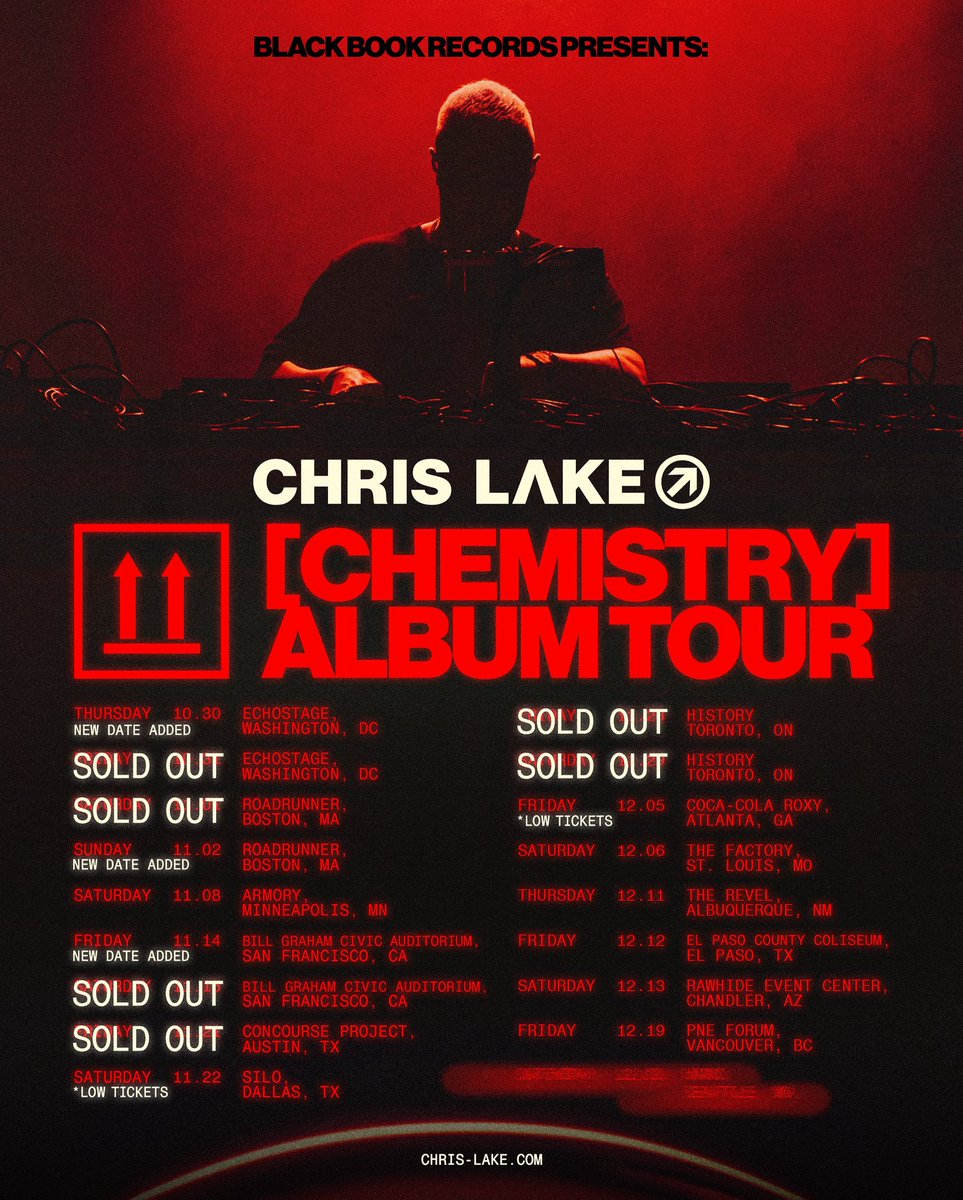 chrislake's tweet image. Tickets on sale now for my Chemistry album tour!