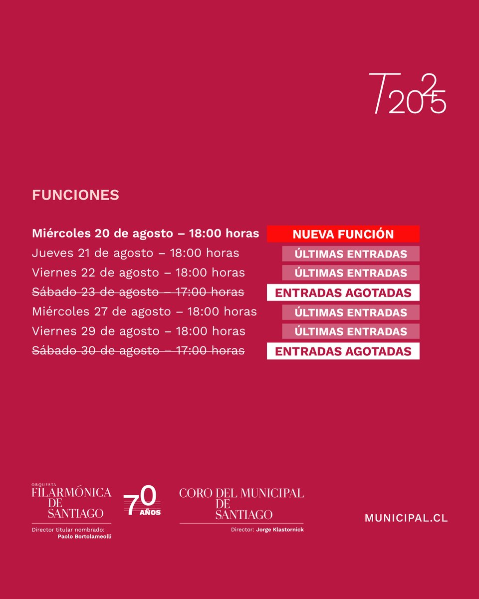 MunicipaldeStgo's tweet image. “La Traviata”: un amor condenado por una sociedad que juzga🎶
Conoce la historia de Violetta Valéry y Alfredo Germont, un amor apasionado que rompe con las apariencias y las convenciones sociales.
📅Del 20 al 30 de agosto
🎟️Entradas en municipal.cl