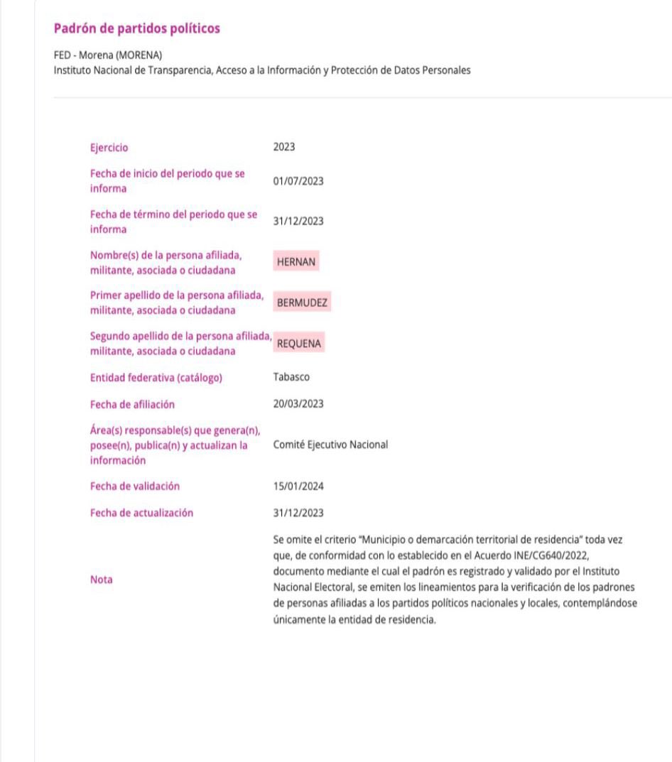moviendoideas's tweet image. #Cuadros 🟥  Hernán Bermúdez Requena, exsecretario de Seguridad en el gobierno de Adán Augusto López en Tabasco y hoy buscado por la Interpol por liderar presuntamente el cártel de #LaBarredora, se afilió a Morena desde marzo de 2023, reveló el diputado Federico Döring Casar,…