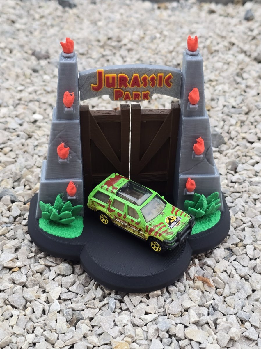 wekster2507's tweet image. I've made a tiny T-rex diorama :) I can use the gate for my Matchbox JP cars too :D
Printed on @Prusa3D XL with @Polymaker_3D and Buddy 3d filament.
#3dprinting #3dprinted