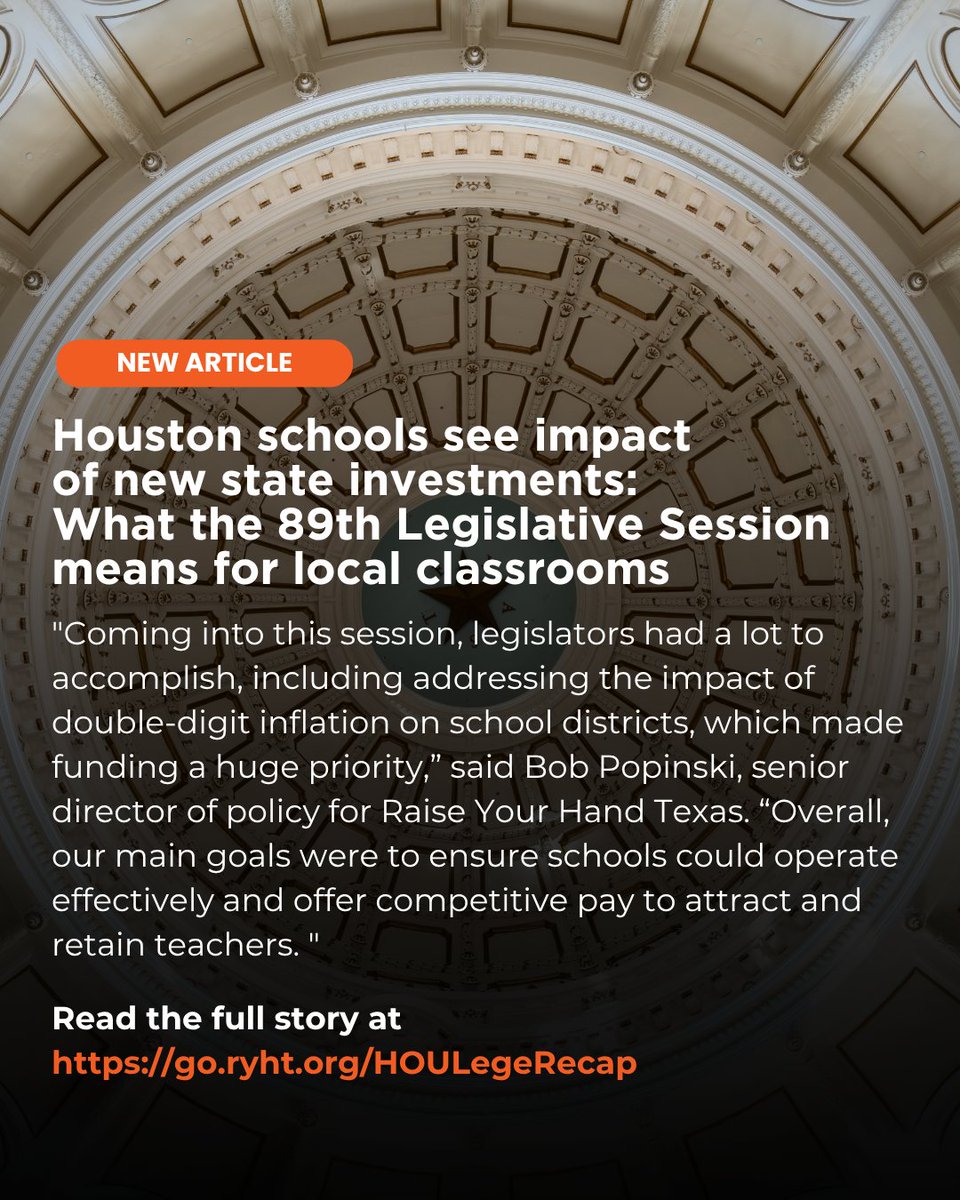 RYHTexas's tweet image. "HB 4 was a missed opportunity to listen to parents and create a more meaningful, balanced system," said Dr. Ken Gregorski, @katyisd Superintendent.
Read more about the opportunity here: go.ryht.org/HOULegeRecap
#TxEd #TxLege #89thLege #Houston #HTX