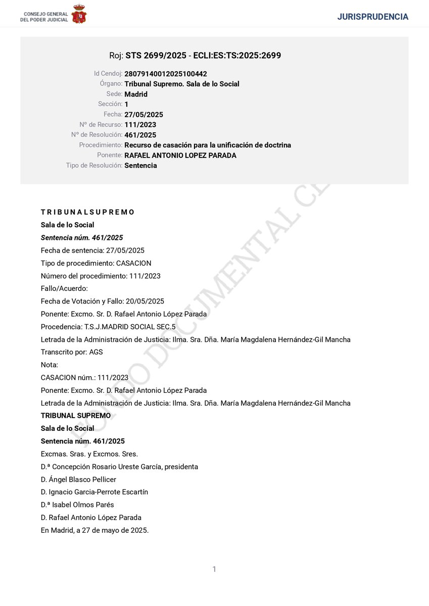 Hace pocos días, conocíamos la sentencia del Tribunal Supremo 2699/2025, 27-05, sobre si la autoridad laboral puede realizar un control de legalidad sobre los planes de igualdad. Resolución de la Dirección General de Trabajo denegando inscripción del plan de igualdad de empresa.