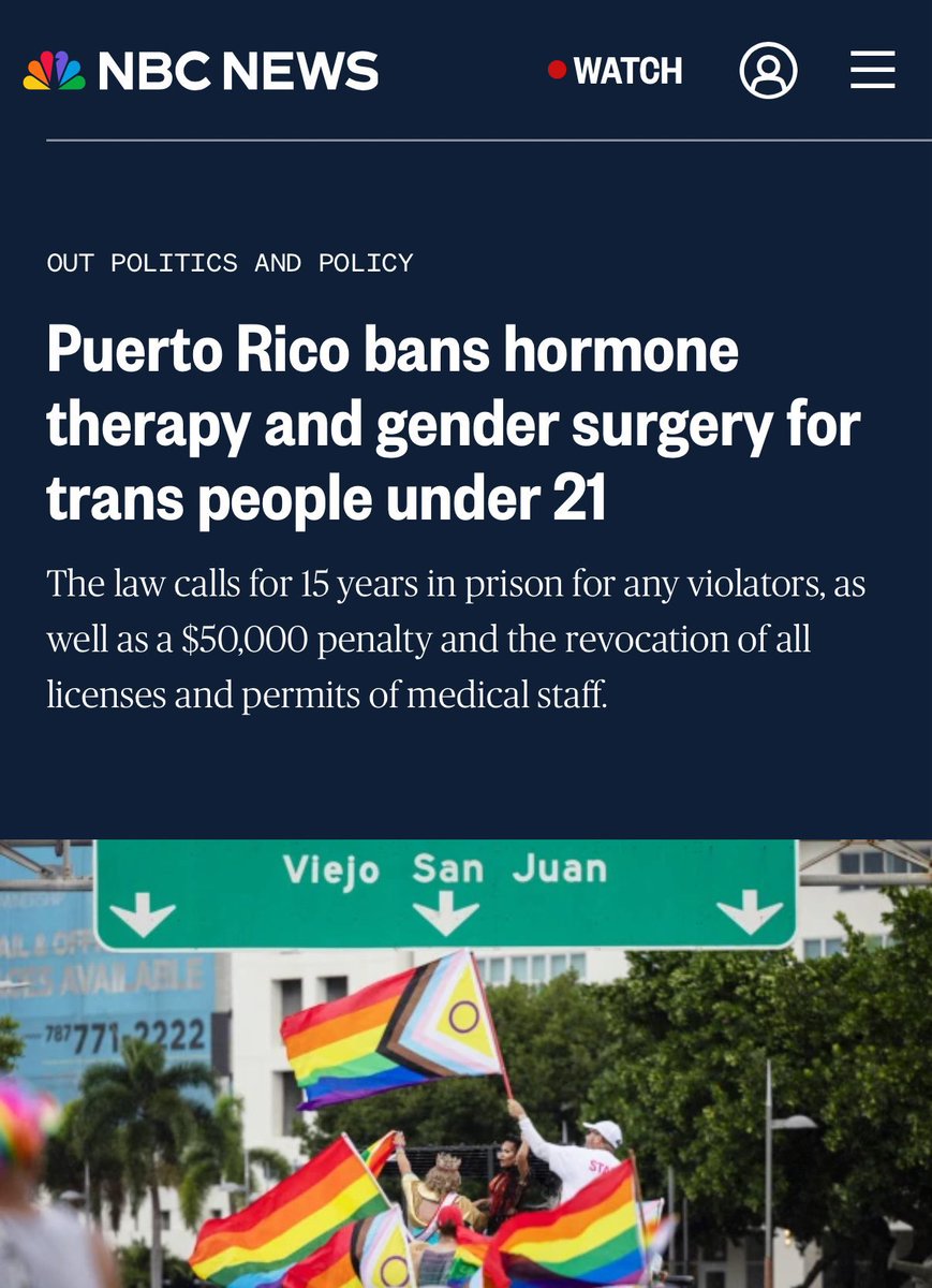 legaltweetz's tweet image. Puerto Rico bans HRT & gender surgeries for trans folks under 21.