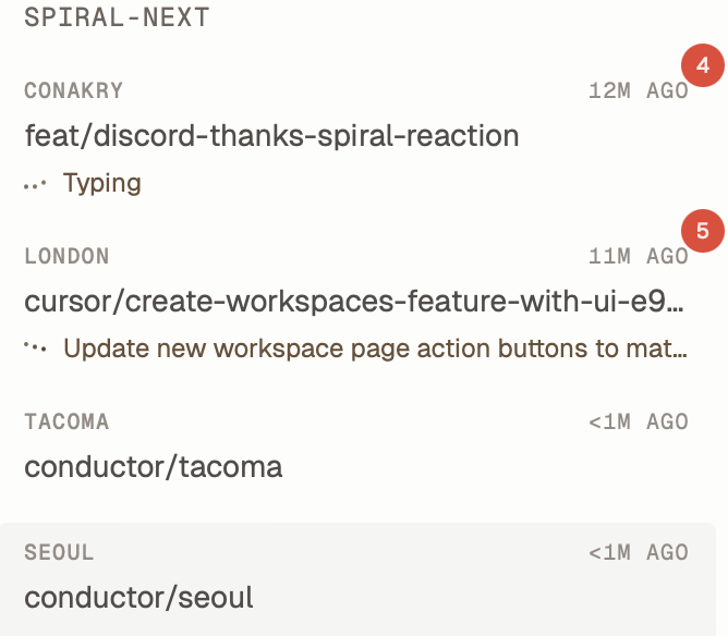 Danny Aziz (@dannyaziz97) on Twitter photo Conductor by <a href="/charliebholtz/">Charlie Holtz</a> is GOATED
I've got 4 claude code sessions ripping all in one clean UI
Few desires:
1. Easier MCP integration, currently you can just do it from the terminal you get access to but that wasn't obvious to me
2. Some sort of <a href="/VibeTunnel/">VibeTunnel</a> Conductor by <a href="/charliebholtz/">Charlie Holtz</a> is GOATED
I've got 4 claude code sessions ripping all in one clean UI
Few desires:
1. Easier MCP integration, currently you can just do it from the terminal you get access to but that wasn't obvious to me
2. Some sort of <a href="/VibeTunnel/">VibeTunnel</a>