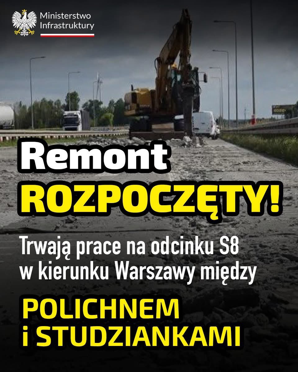 DariuszKlimczak's tweet image. 🛣️ Remont rozpoczęty!
Na odcinku pomiędzy Polichnem a Studziankami (kierunek Warszawa) trwa rozbiórka starej, betonowej nawierzchni o grubości 28 cm. W jej miejscu powstanie nowa nawierzchnia bitumiczna, wzmocniona specjalną siatką 🧵🛠️.
💡 Zmiana technologii pozwoli…