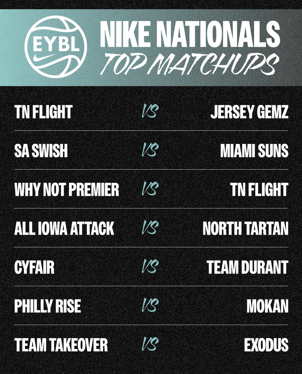 The must-see <a href="/NikeGirlsEYBL/">Nike Girls EYBL</a> 17U first round games this weekend. 👀