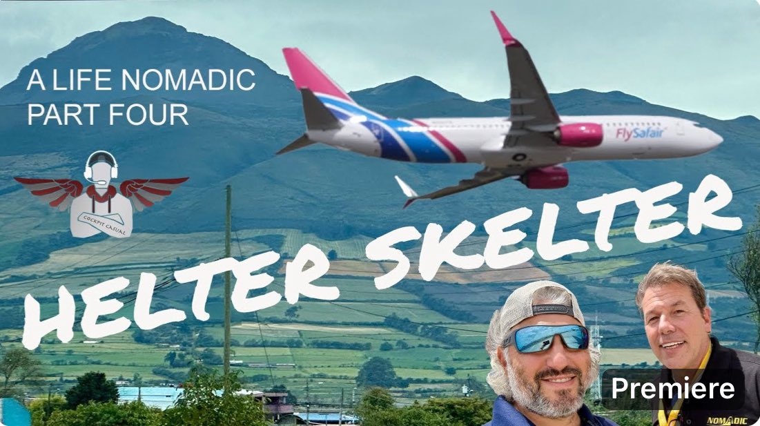 SteveNomadic's tweet image. Part Four - the final episode from the summer ‘25 installment of #CockpitCasual drops tomorrow at 1400Z on YouTube. This one features among other things - a 737-800 acceptance/test flight down in Ecuador which is the first time I’ve covered this important task in the repertoire…