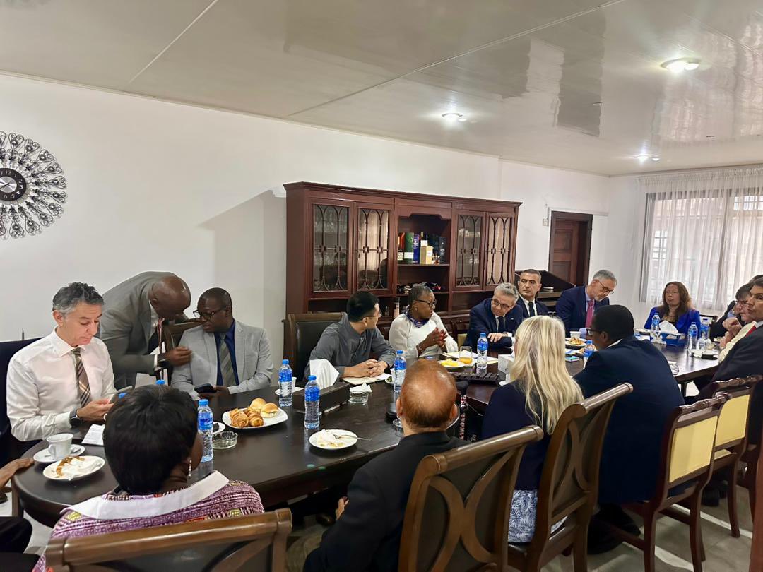GERinSalone's tweet image. Thank you @NRASalone Commissioner General @JBangura4 for joining today’s regular meeting of the Diplomatic Corps at the Residence of Libanon in Freetown and discussing subjects of interest to the Heads of Missions accredited to Sierra Leone.