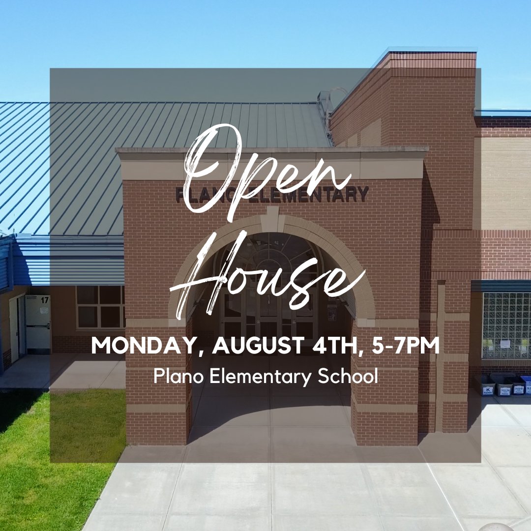 PlanoPanthers's tweet image. Make plans to meet your child's teacher at Open House on Monday, August 4th, 5-7pm. Teacher assignments will be emailed to parents on Friday, August 1st.