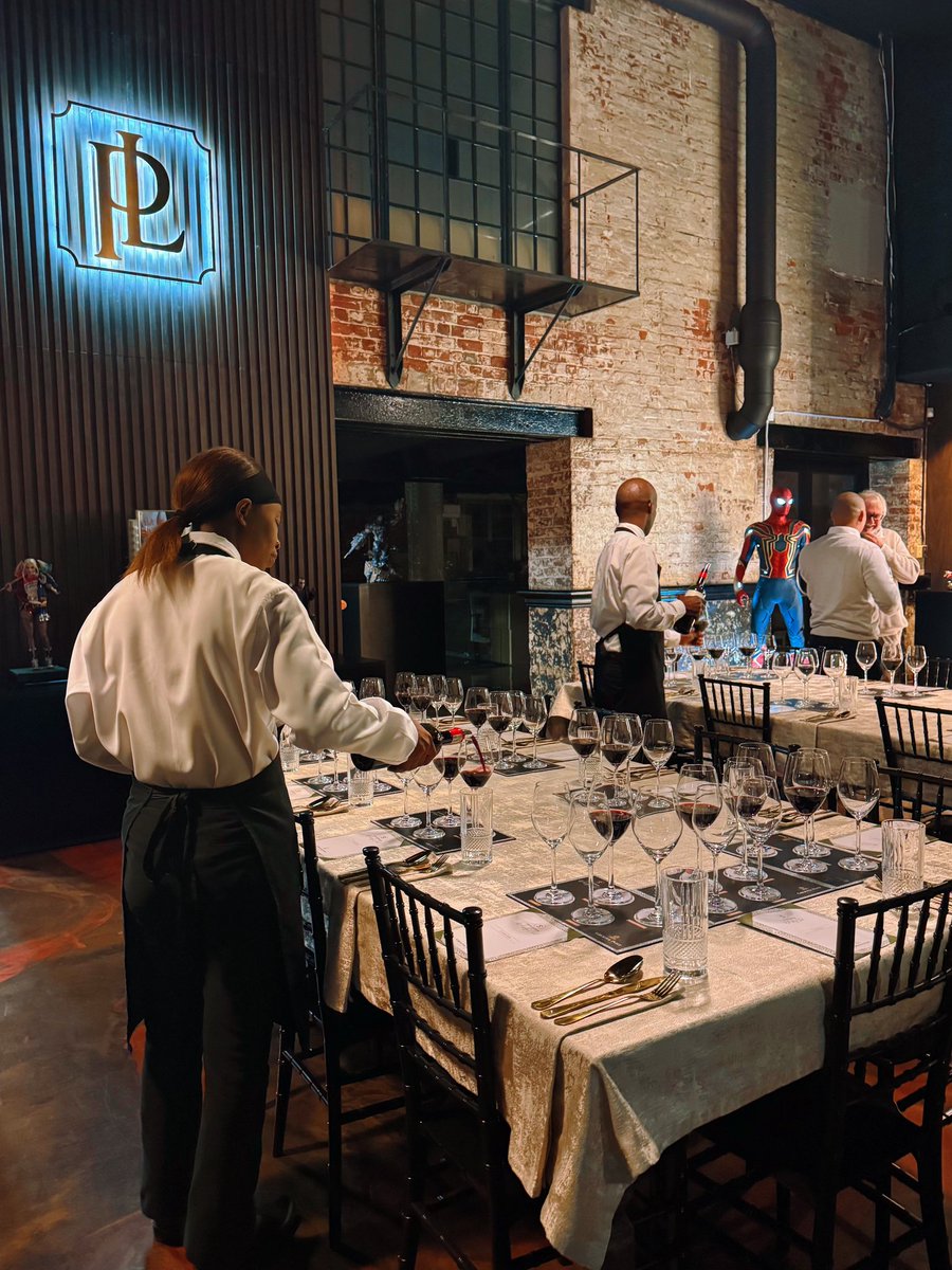 PeterPentz's tweet image. It’s cold outside, but things are heating up at the Underground Whiskey Club. Groote Post wines, great company, and a touch of West Coast charm in Cape Town tonight for our @GrootePost wine dinner.