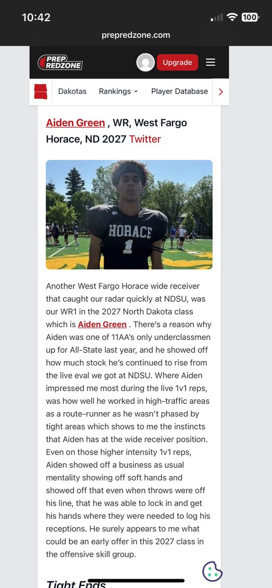 Thank you for the article <a href="/NWahlScouting/">Nate Wahl</a> <a href="/WFHoraceFB/">HoraceHawksFootball</a>