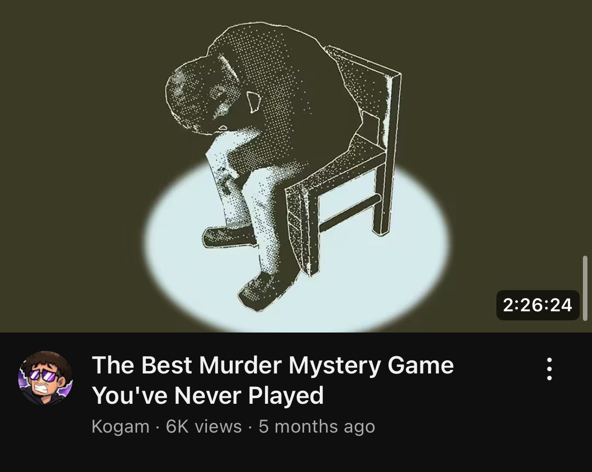 Saw that my Return of the Obra Dinn video hit 6k! Very cool! 

Check it out if you haven’t 👀 
youtu.be/V1uISS4pe_I?si…