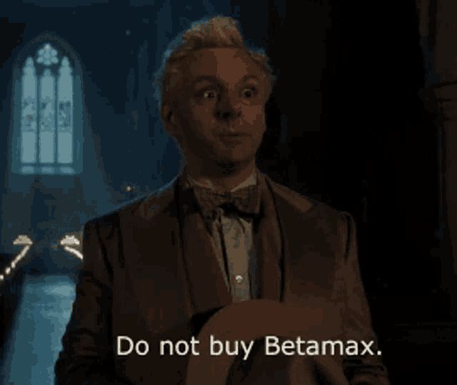 TheIneffableCon's tweet image. 📼 VIDSHOW: DEADLINE TOMORROW! 📼
All sorts of vids welcome, old and new!
Whether you have a songvid, a short video essay, a crack vid, a fan trailer, animatic, dubbed comic, or anything else you can come up with, everything #GoodOmens is welcome!
theineffablecon.org.uk/tic6/tic6-vids…