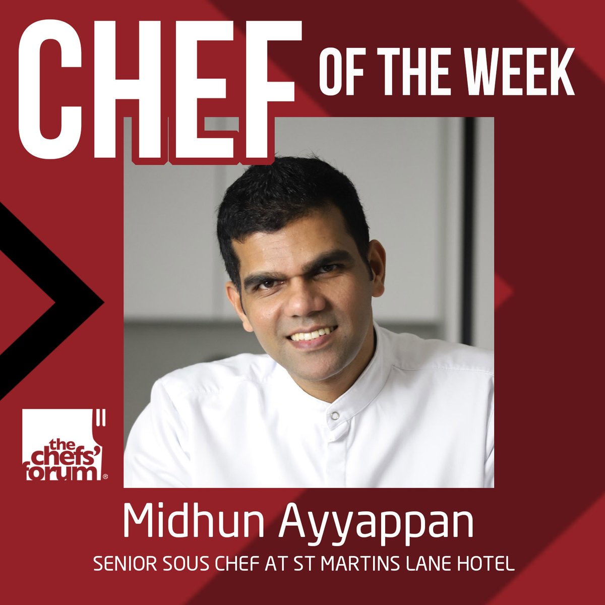Chef of the Week: Midhun Ayyappan, Senior Sous Chef <a href="/StMartinsLDN/">St Martins Lane London</a> - He admires <a href="/chefwhocquet/">wilfrid HOCQUET</a> - His favourite new opening is <a href="/pavyllon_london/">Pavyllon London</a> and he can't cook without salt, fresh herbs and olive oil #readmore thechefsforum.co.uk/chef-of-the-we… #yeschef