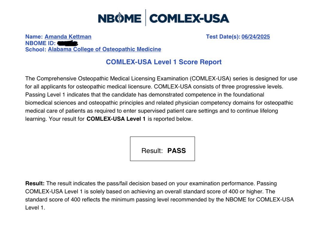 GOT THE P TODAY!!!! 
#IPassedCOMLEX