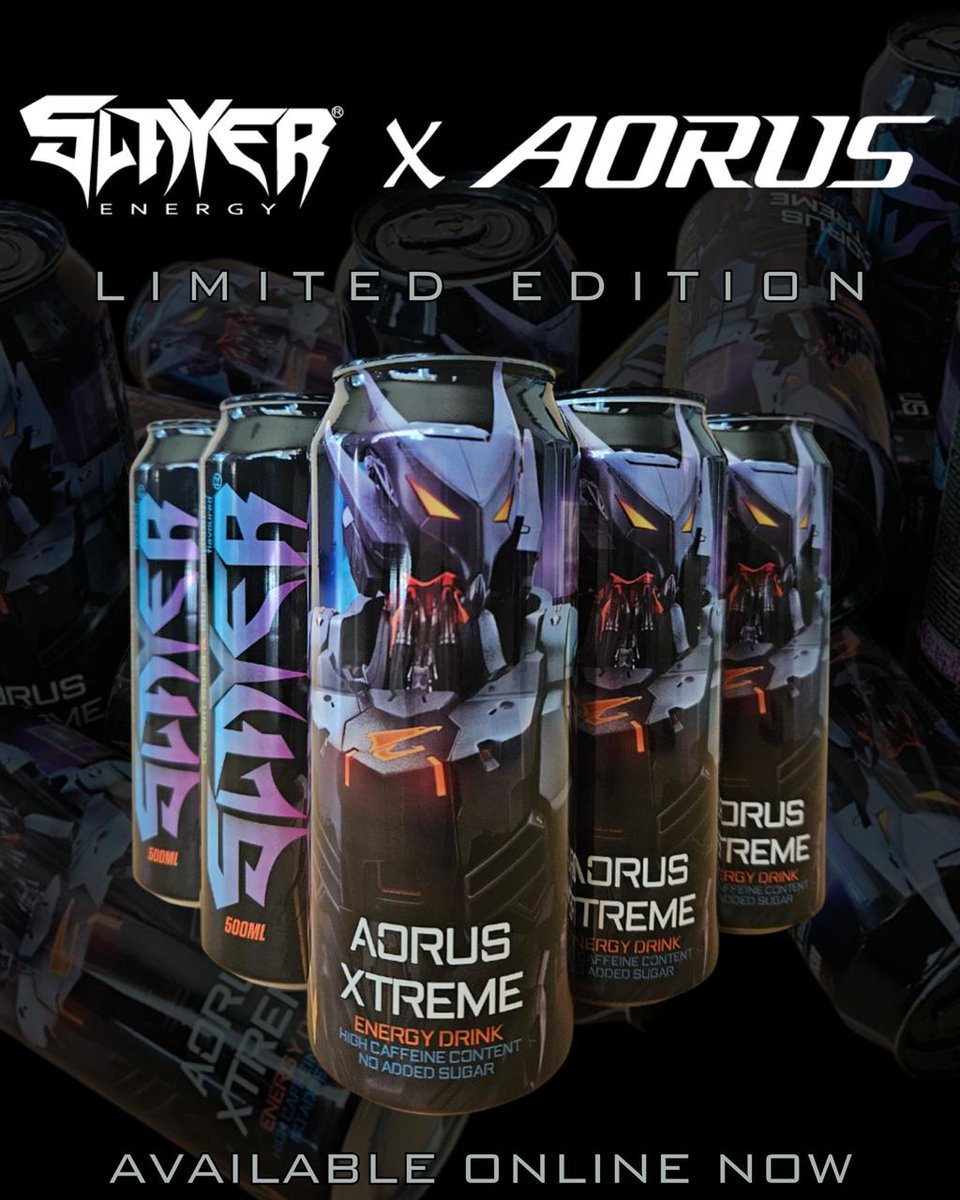 Slayerdrink's tweet image. 💀 Slayer x @AORUS_ZA Limited Edition Drop 💀
Built for the bold. Born for the grind.
Whether you’re fragging through ranked purgatory or crafting pixel-perfect chaos at 3AM, this ain’t just another can — it’s a ritual.
⚡ Crème Soda meets Blue Raspberry in a sweet and tangy…
