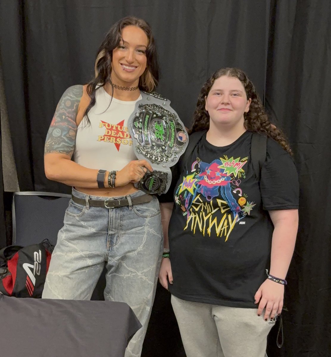 STATLANDED's tweet image. meeting ur two favorite wrestlers that hate each other