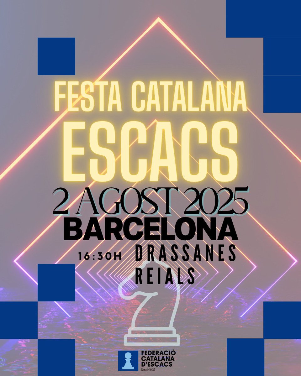 Recorda! Festa Catalana dels Escacs pel 2 d'agost a Barcelona!

Més informació a: escacs.cat/index.php/publ…