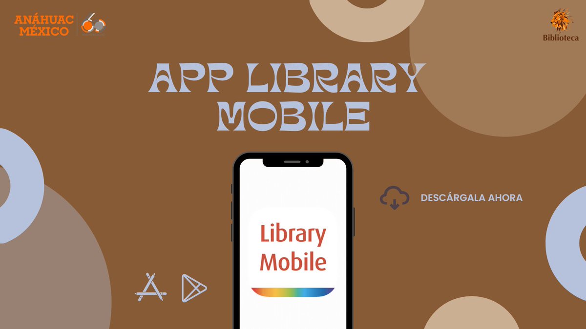 Biblioanahuac's tweet image. #App📱 ¡Lleva la Biblioteca en tu bolsillo!
Descarga Library Mobile y consulta tu historial, renueva préstamos, encuentra libros y mucho más, desde donde estés.
🔗 Disponible en App Store y Google Play.
#LibraryMobile #BiblioAnáhuac